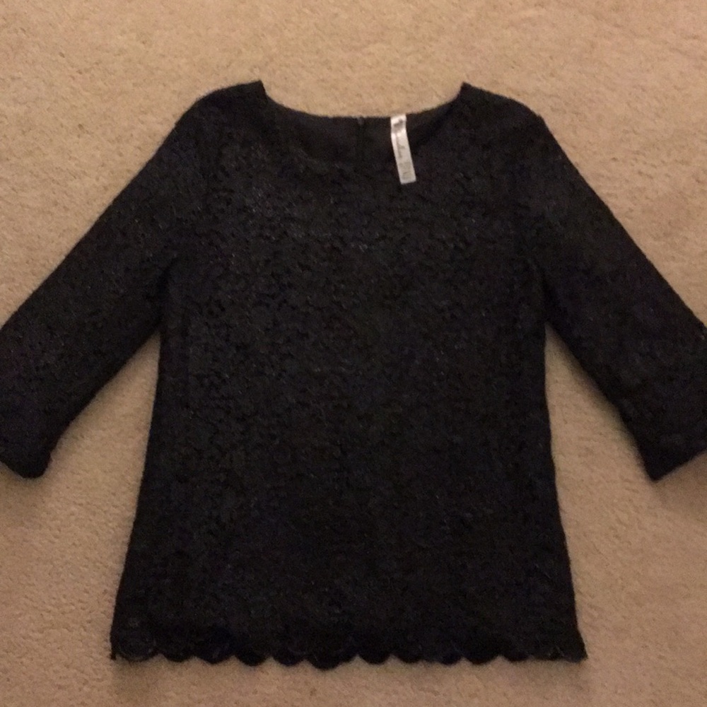 kids black sparkly top